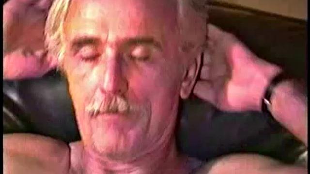 Gary strips down and strokes his thick cock for the camera