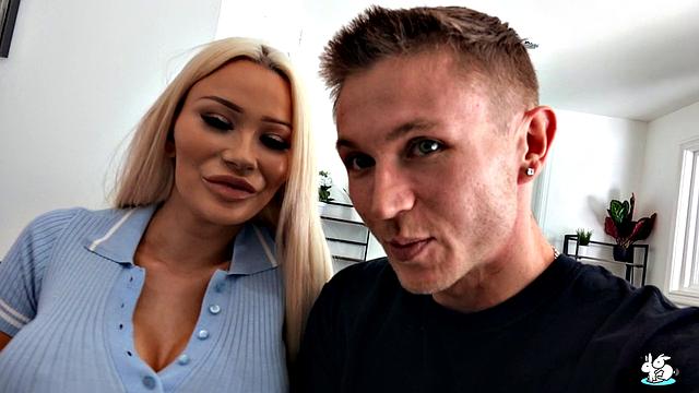 Blonde With Big Boobs Gets a Facial Cumshot