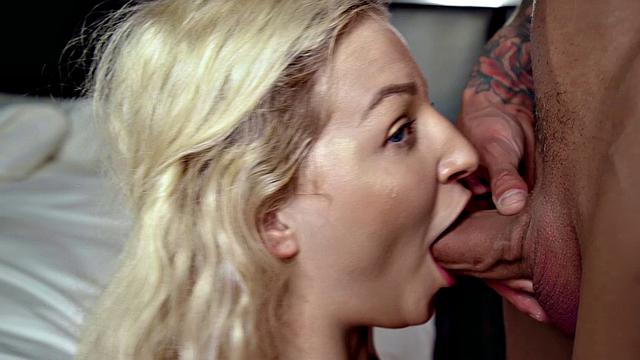 A muscular escort give a hot doggystyle handjob and cumshot in lingerie in the bedroom