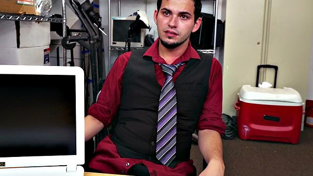 Dominant BBC jock fucks office stud in white tight ass