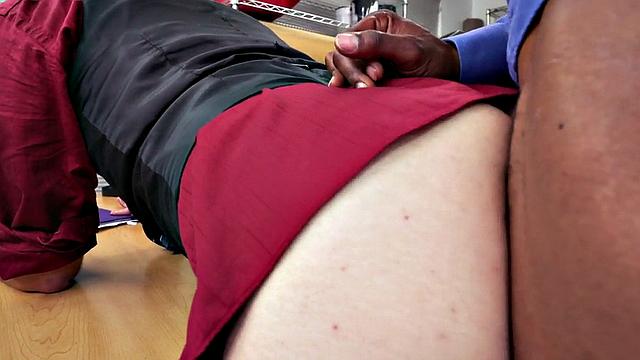 Dominant BBC jock fucks office stud in white tight ass