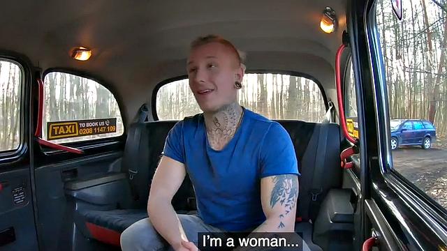 Curvy taxi babe gets her pussy licked and is doggystyled by a client