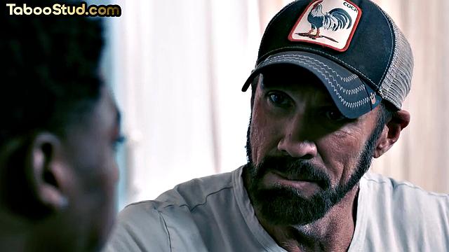 Muscled ebony doggystyled by DILF