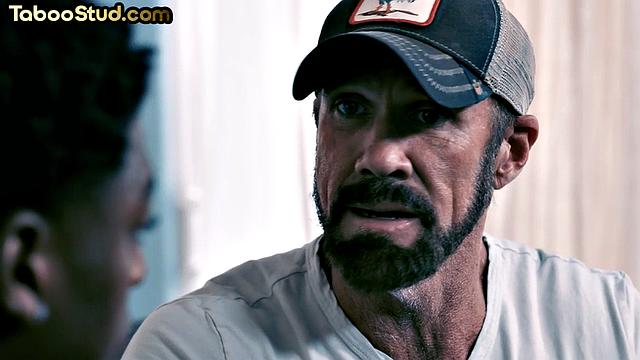 Muscled ebony doggystyled by DILF