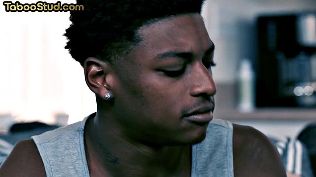 Muscled ebony doggystyled by DILF