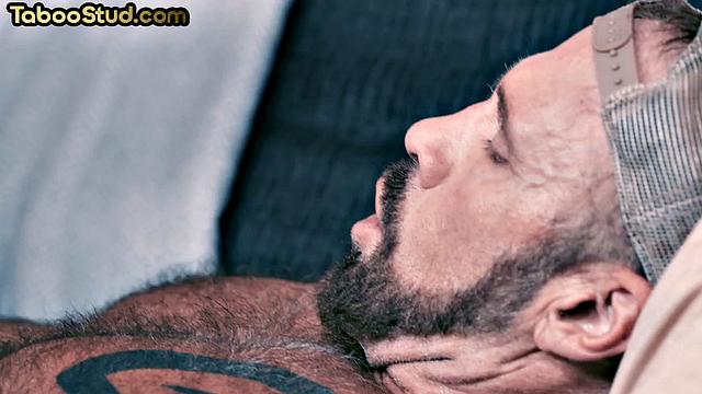 Muscled ebony doggystyled by DILF