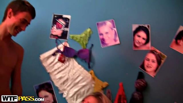 Group dancing and doggy-style fun