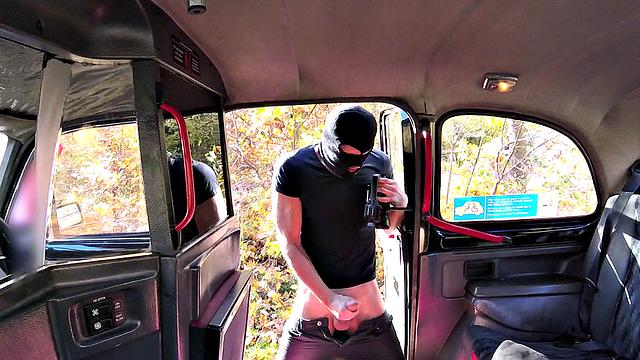 London taxi driver goes wild with hot threesome action in sexy boots and scissoring