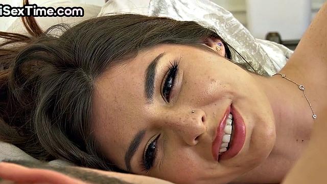 Bisexual partners fuck a big-titted slut in threesome sex