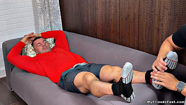 Coach Braden's Feet Get Worshiped - Braden
