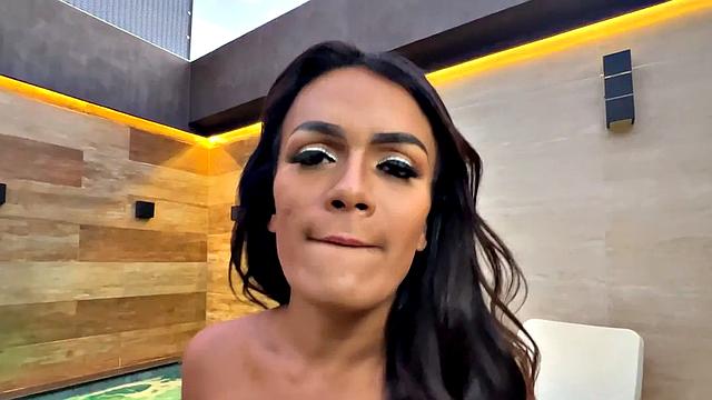 Trans wild beauty smashed in asshole by fucker