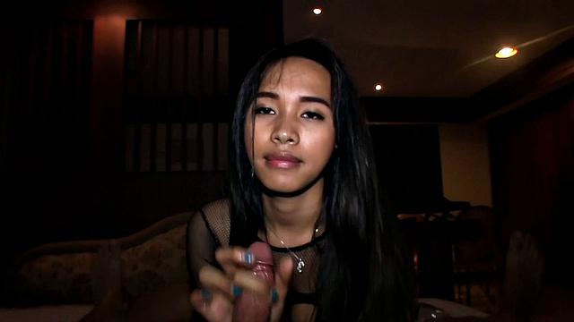 Sandy 3: Black Mesh Handjob