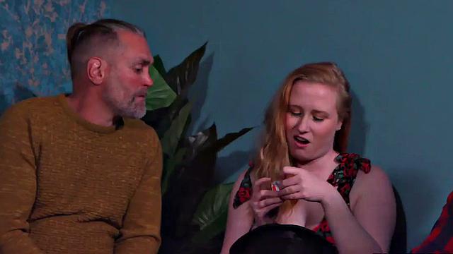 Voyeur group watches British babe fucked in room next to them