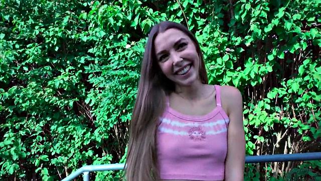 Model with bigbooty picked up and fucked in POV