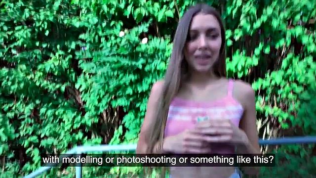 Model with bigbooty picked up and fucked in POV