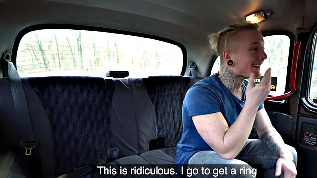 Curvy Euro cabbie in panties and thongs gets her ass pounded while driving