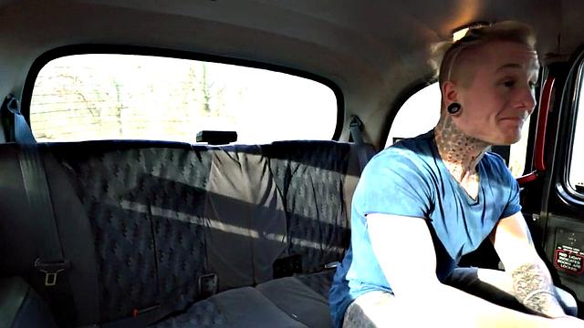 Curvy Euro cabbie in panties and thongs gets her ass pounded while driving