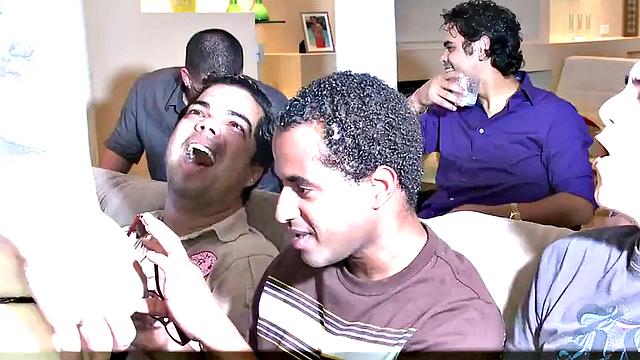 Real stripping party with amateur cocksucking