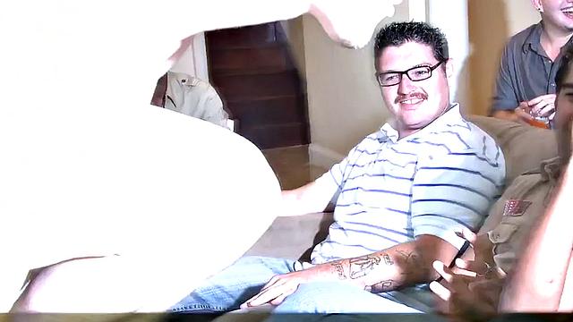 Real stripping party with amateur cocksucking