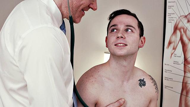 Petite twink barebacked in ass by doctor in infirmary