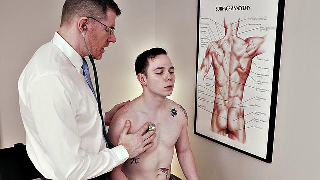 Petite twink barebacked in ass by doctor in infirmary