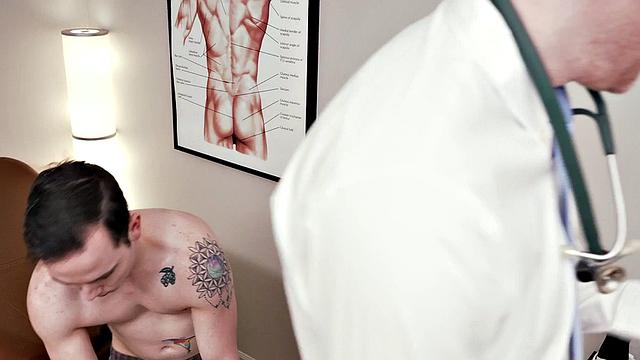 Petite twink barebacked in ass by doctor in infirmary