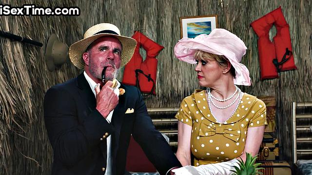 Bisexual lady with big boobs sucks and facesits in 3some