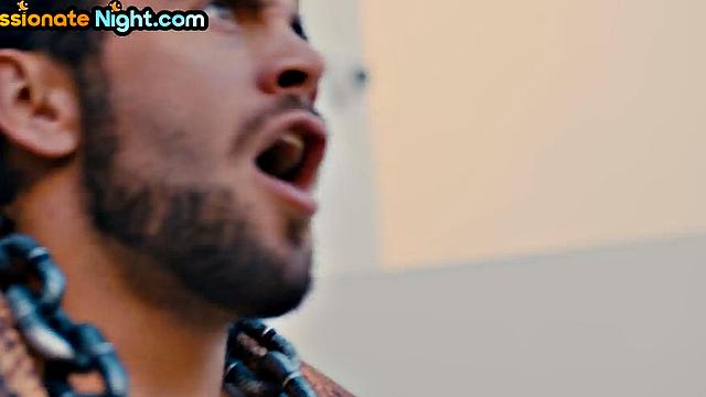 Facial-loving babe gets passionately banged in a 3some