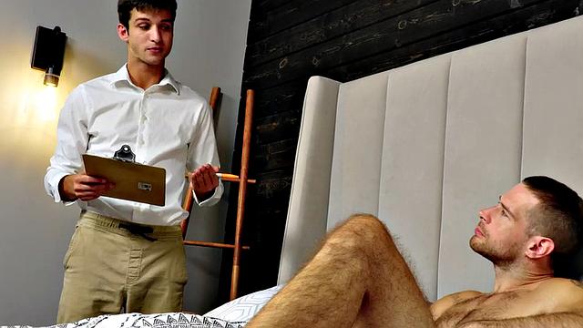 Athletic jock bareback fucks hairy BF in his asshole