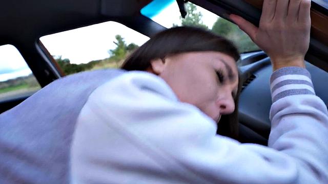 Public 21yo slut drilled in wet pussy by nice male dick