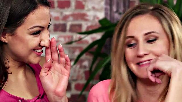 две уверенные cfnm красотки дрочат и сосут bbc в жестком трио