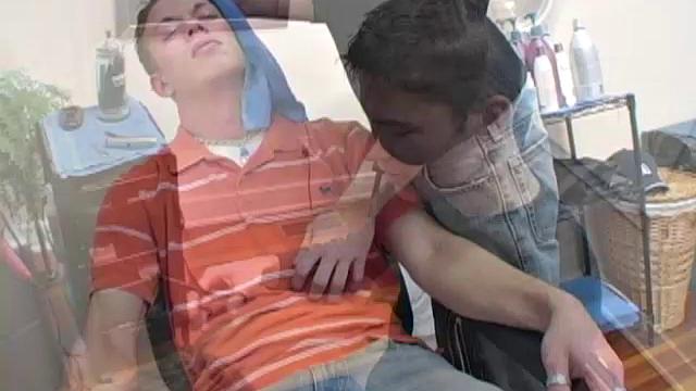 Straight college frat boy Blake Kennedy introduced to gay sex by Brandon Banks