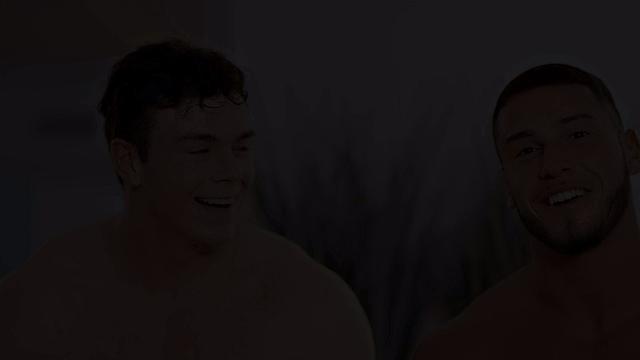 Muscled jock fucked by BF after short massage