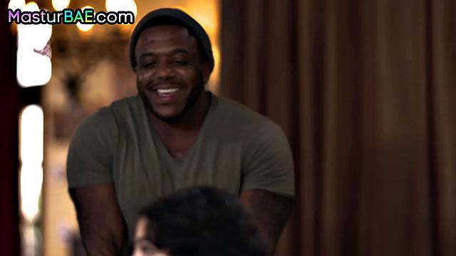 Skinny babe bouncing on BBC