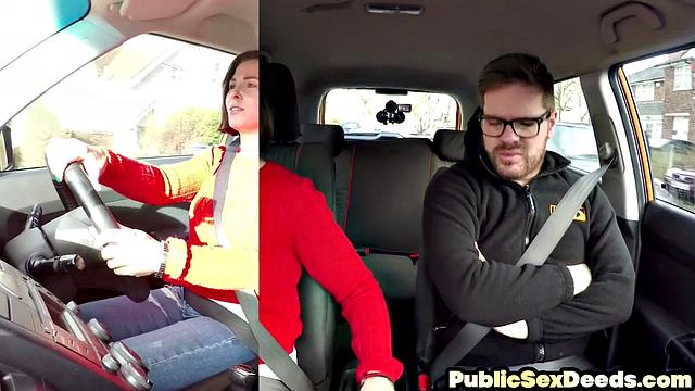 Bigass MILF gets pussyfucked in car