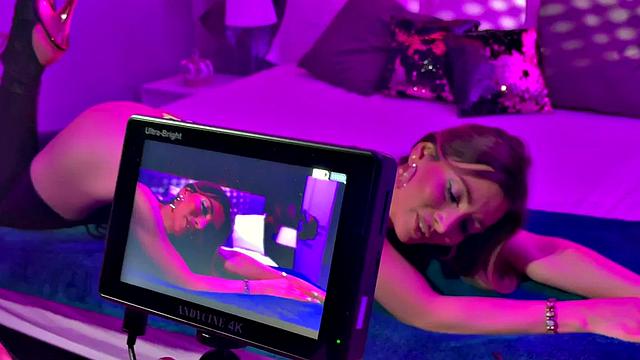 Strapon queer in underwear fucks 21yo petite in BTS 3way