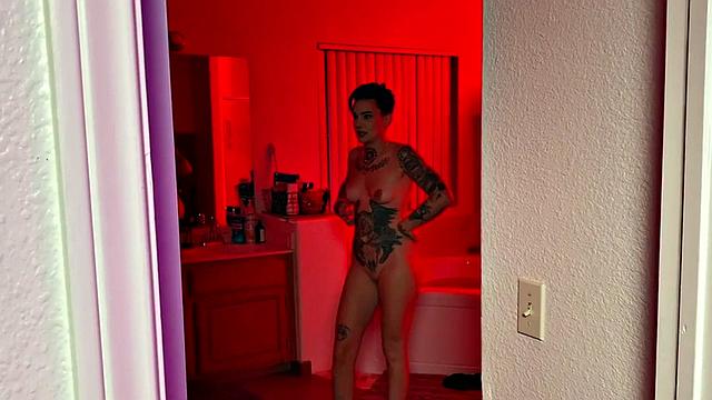 Strapon queer in underwear fucks 21yo petite in BTS 3way