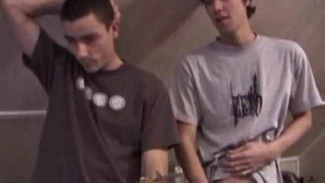 In this hot dual jerk off scene, Dan and Jayden get naked and start beating off over a glass table. The camera is positioned underneath the glass, capturing all the stroking action, and cum that shoots from their cocks.