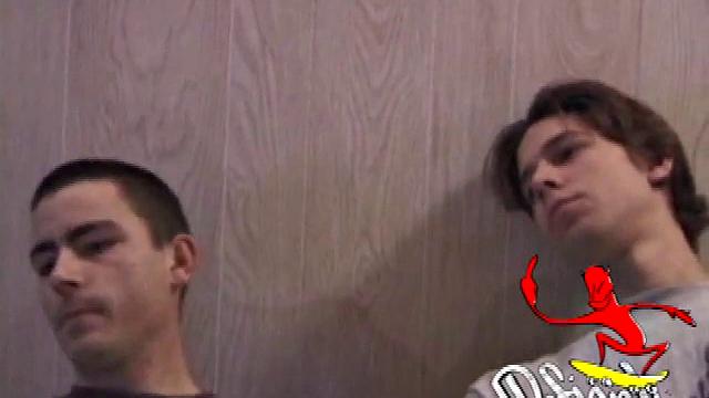 In this hot dual jerk off scene, Dan and Jayden get naked and start beating off over a glass table. The camera is positioned underneath the glass, capturing all the stroking action, and cum that shoots from their cocks.