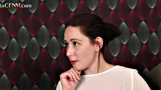 British CFNM throating together at the office