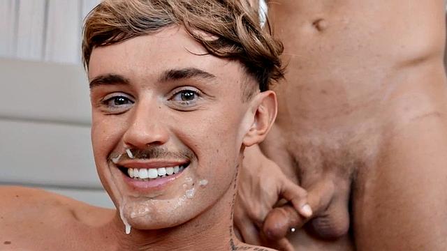 Doggystyled jock fucked in anal by big white dick