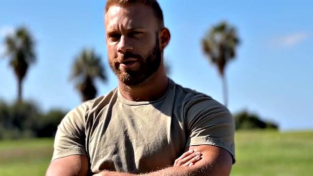 Doggystyled jock fucked in anal by big white dick