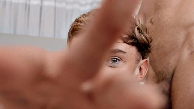 Doggystyled jock fucked in anal by big white dick