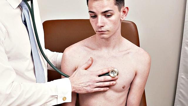 Skinny twink barebacked in infirmary by doctor