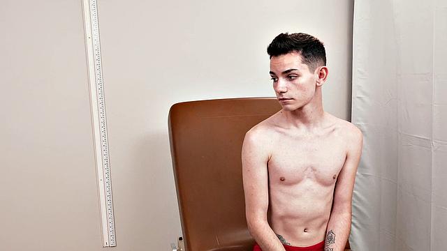 Skinny twink barebacked in infirmary by doctor