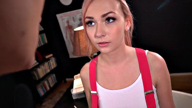 Kinky Euro student seduces coach for thong-fucking, pussy fingering, and more