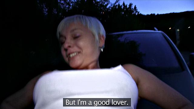 Short Blonde Flashes Tits And Fucks Dicks For Cash