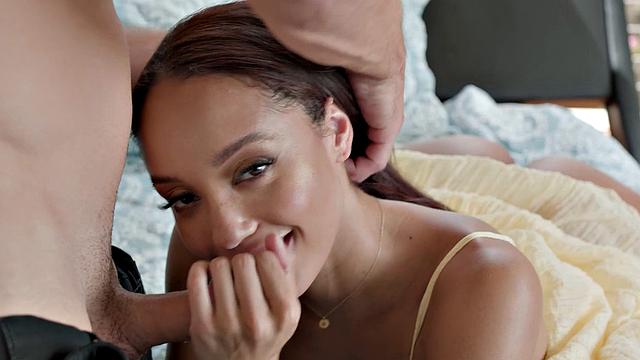 UP CLOSE - Petite Brunette Alexis Tae Gets Wild Riding Stud Nathan Bronson's Cock