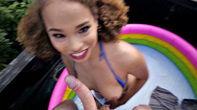 Hot tattooed redneck gets her trimmed pussy pounded in reverse cowgirl POV