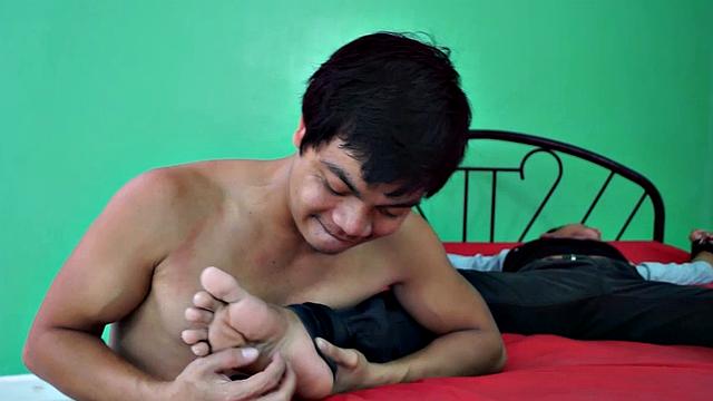 This is the first and only appearance of this cute, extremely ticklish Asian.